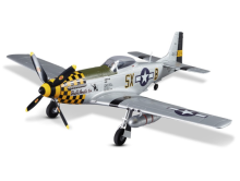 Warbird P-51D Mustang jaune PNP 750mm Derbee